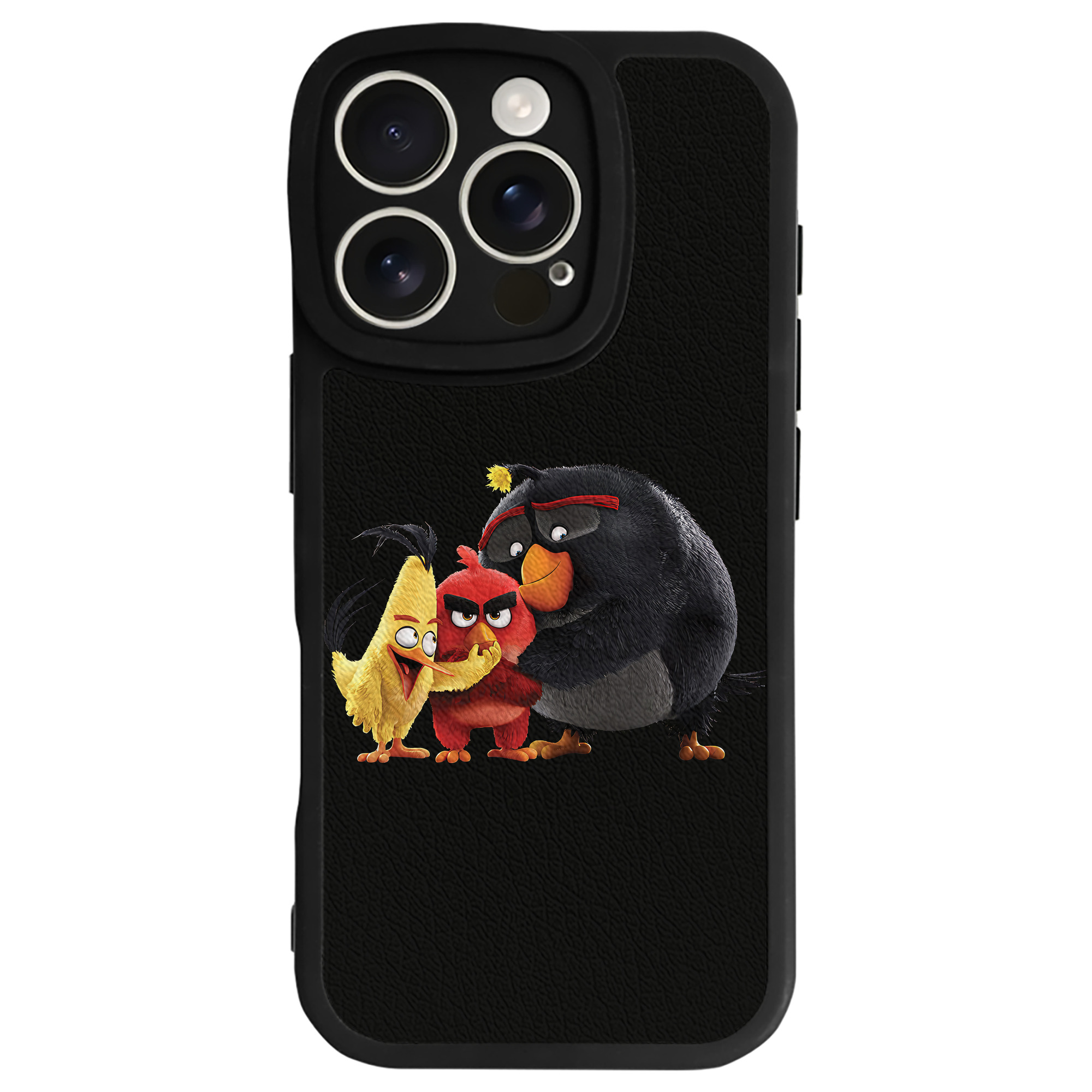 （画像用） Angry Birds アングリーバード 【iPhone 16シリーズ対応】シリコンスマホケース（レザー調） 材質：シリコン